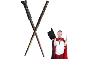 HHBDY Varita Mágica 2 Pcs Varita del Mago Navideño Varita Mago Varita Mágica de Bruja Infantil Varita de Sauco Varita de Madera Varita Mágica que se Puede Utilizar para Fiestas,Decoraciones de Juegos de Rol
