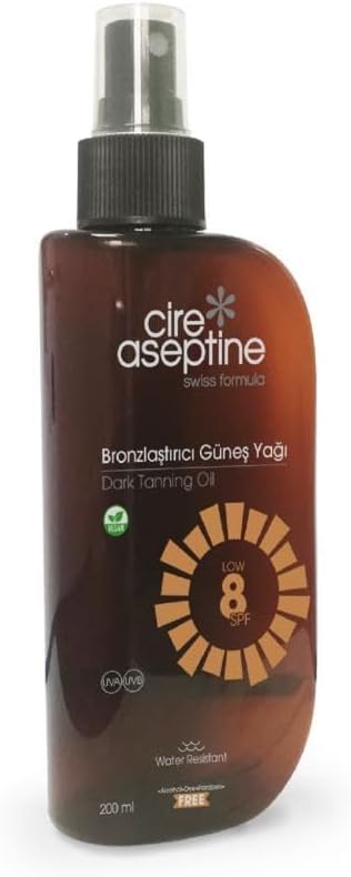 Cire Aseptine Bronzlaştırıcı Güneş Yağı 8 SPF 200 ml