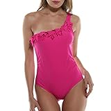 Moserian Damen Bademode Beachwear Solid Hollow 1 Stück Bikini Badeanzug Badeanzug