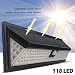 Produktbild Lispeed Solarleuchte Außen Wasserdichte Solar Betriebene Lampe Pfostenlichter für den Außenbereich mit 120° Weitwinkel Bewegungs Sensor Solar für Garten, Terrasse, Wegbeleuchtung