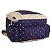 LCY Perfect Pockets Backpack Baby Changing Bag Dark Blue Dots