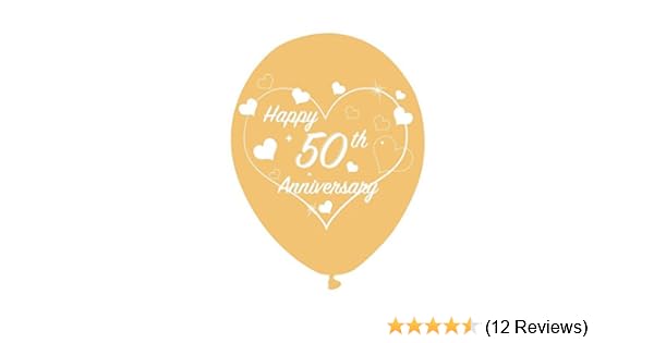 Home Kitchen X24 Balloons Happy 50th Golden Wedding Anniversary