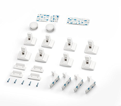 Child Cabinet Locks - Jerrybox Premium (8Locks+2Keys) Magnetic Baby Proofing Safety Locks for Drawers/Cabinets/Cupboard /Wardrobes£¬Install in Minutes, No Drilling