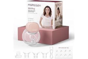 Momcozy S9Pro Uppdaterad Bröstpump, 2 Lägen, 9 Nivåer, Sugkraft på 285 mmHg | Upp till 270 min/8–9 pumpningar, LED-display, 20 % mer kompakt design och ≤50 dB för enkel användning varje dag
