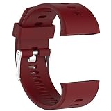 Ersatz Armbanduhr Band für Polar V800 Smart Watch Silikon Uhrenarmband mit Werkzeug, dunkelrot