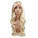 MelodySusie® Blonde Long Curly Wigs - Natural, Fluffy and Sexy Wigs with Free Wig Cap (Light Blonde)