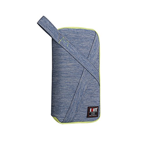 BUBM Organizer Tragetasche USB-Speicherstick Karte Bewahrungstasche für Elektronische Zubehöre Reise Organisasor Tasche mit Griff (Klein, Blau)
