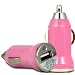 Produktbild ONX3 Huawei Ascend G6 Schnelle Gewehrkugel In Car USB Charger mit Lade-LED-Licht (Baby Pink)