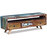 Pulida, pintada y lacada vidaXL Mueble de Televisión Madera Reciclada 3 Cajones TV Mesa Auxiliar Aparador