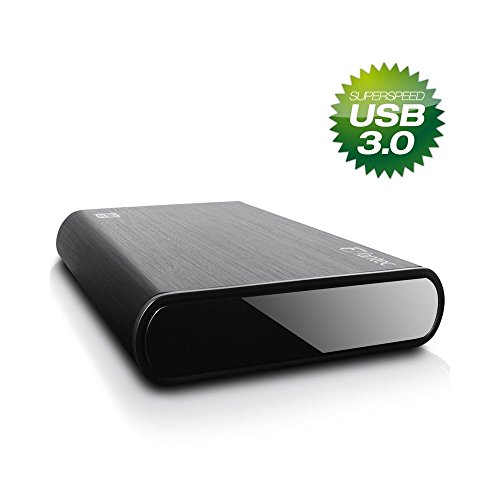 FANTEC DB-ALU3 Externes Festplattengehäuse (für den Einbau einer 8,89 cm (3,5 Zoll) SATA Festplatte, USB 3.0 Anschluss, bis zu 5 Gbit/s Datentransfer, gebürstetes Aluminium Gehäuse) schwarz - 3