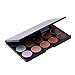 Boolavard® Professional Concealer Camouflage Contour Eye Facial Cream, Oval Make-Up Palette / Cosmetic Makeup Brush Set (15 Colours)