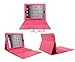 Produktbild L&C Smart Leder Hülle Etui mit Drahtlose Bluetooth-Tastatur für iPad2 3 4 UK Geschenk - Hot Pink, One Size