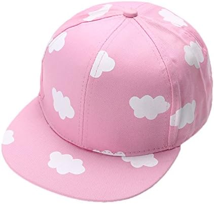 TBS Cloud Pattern Snapback Baseball Kids Cap (Light Pink)
