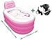 Produktbild GZ Aufblasbare Badewanne, Dickere Erwachsene Wanne Falten Plastik Blaues Rosa 130 * 70Cm 3 Kilogramm Falten, Bequemer Pool,Rosa,1