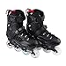 Produktbild 1 Paar Skates 8 Räder Full Flash LED Rad Skates Fancy Gerade Erwachsene Rollschuhe Professionelle Männer Und Frauen Skates Schuhe - Schwarz 36