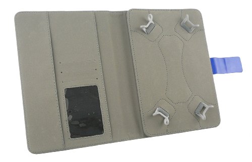 Emartbuy® Prestigio MultiPad Wize 3767 3G 7 Zoll Tablet Universalbereich Blau Multi Angle Exekutiv Folio Mappen Kasten Abdeckung mit Kartensteckplätze + Blau Eingabestift - 4