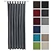 Produktbild Beautissu Blackout-Vorhang Amelie mit Schlaufen - 140x245 cm Anthrazit (Grau) - Verdunklungsgardine Schlaufenschal
