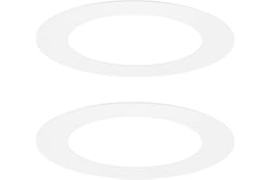 M METERXITY 2-Pack Goof Rings for 2 Inch Recessed Lights, 2.4" ID 3.6" OD Durable Steel Trim Ring Flush Mount White Can Light Trim Ring Cover for Ceiling Can Downlights