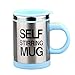 Produktbild SP 2 PCS Self Stirring Mug die selbstrührende tasse lazy mug Kaffee Mischbecher Automatische Mischen Kaffeetasse , light blue , B