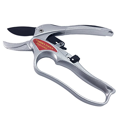 Gartenschere Ratchet Secateurs Primus Qualität Blades Landwirtschaftliche Heavy Duty Ergonomische Garten Hand Pruners Baumscheren - 5