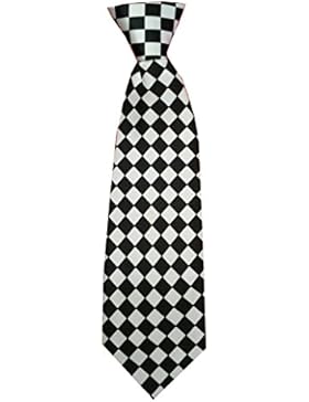 Kinderkrawatte Kariert Karo Krawatte Kinder Jungen Gummiband gebunden dehnbar Konfirmation