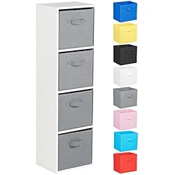 Hartleys Unité Cube Blanc a 4 Niveaux - Choix de Boites de Rangement