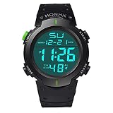 koperras Mens Fashion Waterproof Watch Men's Boy LCD Digital Stopwatch Date Rubber Sport Wrist Watch
