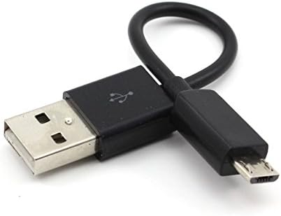 ChineOn Super Short Mini Travel Micro USB Data charg Cable for Galaxy S2(Black)(Pack of 2)