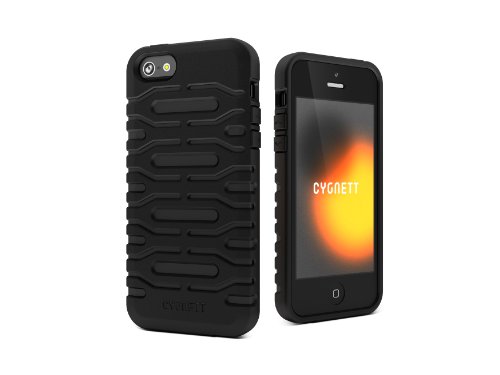 spécifications Cygnett Bulldozer Housse en silicone pour iPhone 5 + Film de protection d'écran Phantom Noir