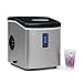 Klarstein Mr. Black-Frost Eiswürfelmaschine (3,3 Liter Wassertank, 15 kg / Tag, 3 Größen, LCD-Display) silber-schwarz
