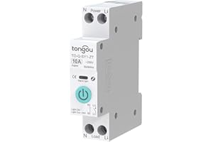 TONGOU Interrupteur Connecté, 10A DIY Commutateur ZigBee Intelligent Compatible avec Alexa, Google Assistant, TUYA/Smart Life APP Contrôle à Distance, Commande Vocale et Fonction de Temps