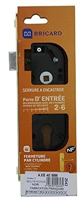 Bricard Serrure encastrée BRICARD, à cylindre, axe 40 mm