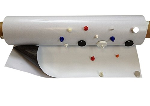Eisenfolie Ferrofolie selbstklebend weiß matt – 0,8mm x 50cm x 100cm – mit Premium-Kleber, flexibler Haftgrund für Magnete - 2