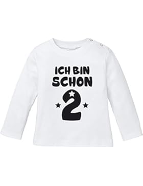 EZYshirt® ich bin schon zwei | BIO Baby T-Shirt Longsleeve