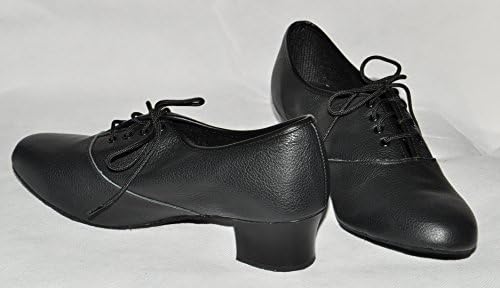 ladies practice ballroom dance shoes black leather size 6.5 pamela
