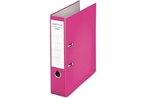 ‎LEITZ Leitz Centra 230141 Standard-Ordner (grauappe RC, mit PP-Folie kaschiert, A4, 8 cm Rückenbreite, Chromos) fuchsia