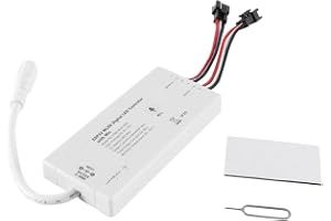 DUZEPA ESP32 WLED digital bandstyrenhet med mikrofon, ultratunn RGB-adresserbar remsa med dubbla utgångar, 5–24 V 12 A, styrning via smart app, musiksynkronisering