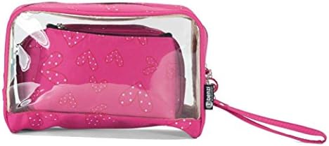 Set 3 Beauty Boxes Make up Vanity Cases Cosmetic Bags ***Pink*Purple*White*Black*Chestnut*** (4346 Sugar Pink)