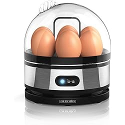 arendo - Cuiseur à Oeufs avec Fonction Maintien de la température - Egg Cooker - commutateur de Fonctions de basculement - degré de dureté réglable - Signal Acoustique - 400 W - 7 Oeufs - BPA-Free