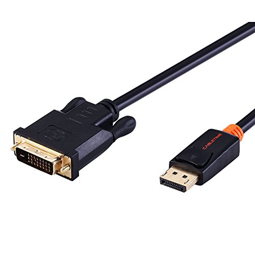 cabletime DisplayPort zu DVI Kabel, DP Männlich auf DVI männlich, digital Video Signal, vergoldet, unterstützt 1080p/Full HD, kompatibel für HDTV, Monitor, Beamer, Signalübertragung (2 m), schwarz - 3
