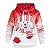 Produktbild Cooljun Baby kapuzenpullover, Kleinkind Kinder Baby Mädchen Jungen Herbst Winter warm 3D Print Weihnachten Hooded Tops Sweatshirt Kleidung Outwear (6-7 Jahre, Rot)