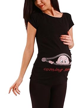 M.M.C. Coming Soon - Lustige witzige süße Umstandsmode/Umstandsshirt mit Motiv für die Schwangerschaft/T-Shirt...