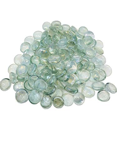 200 piccoli ciottoli di vetro per mosaico, colore: trasparente