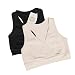 Soft French Terry Nursing Sleep Bra for Maternity / Breastfeeding (Medium, 2 Pack, Black/Nude)