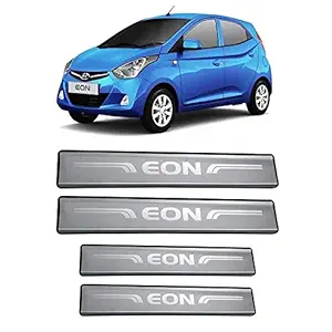 PRIKNIK Car Footstep Door Sill Plate Stainless Steel Non-Led Compatible with Hyundai Eon