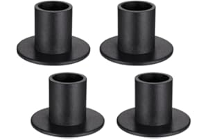 Boisbresil 4Pcs Candle Holders Retro Black Iron Candle Holders Taper Candlestick Holders Decorative Candle Sticks Set Vintage Round Candle Holder for Party Wedding Valentine's Day Decoration(2cm)