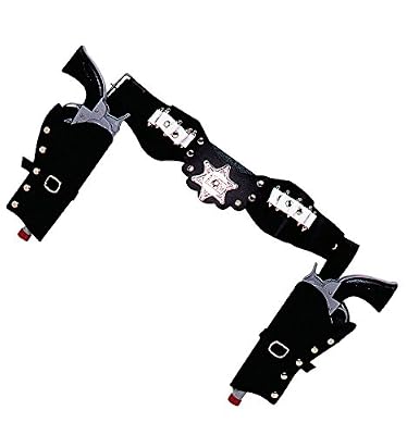 Widmann 85021 ? Ceinture de Cowboy Deluxe Noir avec 2 Poches