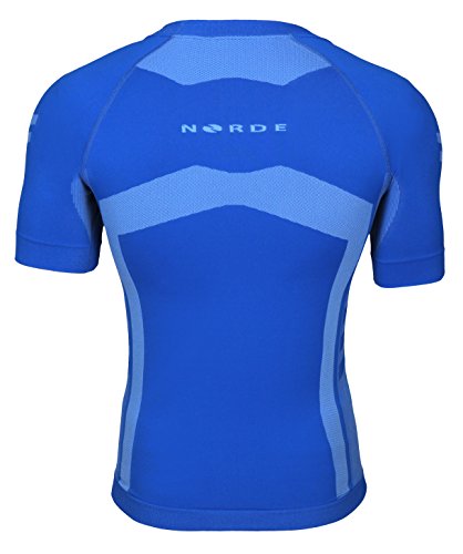 NORDE Herren Funktionswäsche Thermoaktiv Atmungsaktiv Base Layer Kurzarm Outdoor Radsport Running - 7