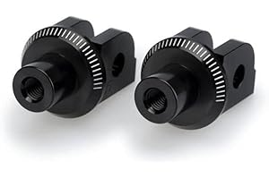 Puig Fussrasten Adapters Set Fahrer 7200N für R1200 R 15'-18', R1200 RS 15'-18', R Nine T 14'-18', Schwarz