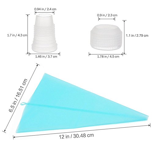 Aodoor 24 Stücke Spritztüllen Set, 1 Spritzbeutel & 2 Kupplung Pralinen, Kuchen, Plätzchen, Keksen und Torten cake decorating tools aus Edelstahl - 6